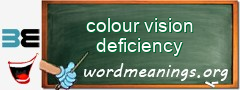 WordMeaning blackboard for colour vision deficiency